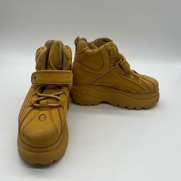 Buffalo London 1348-14 2.0 Yellow Nubuck Women’s Sz 41 US 10.5 Platform Boots - Picture 10 of 15